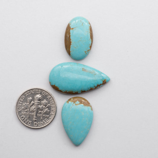 Number 8 Turquoise Cabochons have been carefully selected for their quality and unique appearance.