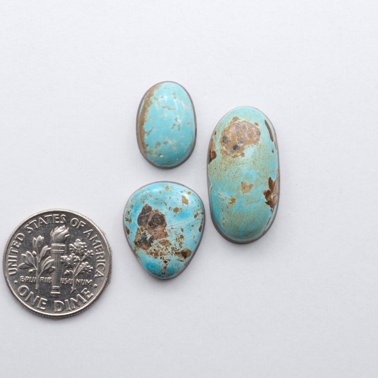 This Natural Number 8 Turquoise Cabochon lot is an excellent addition to any jewelry-making collection