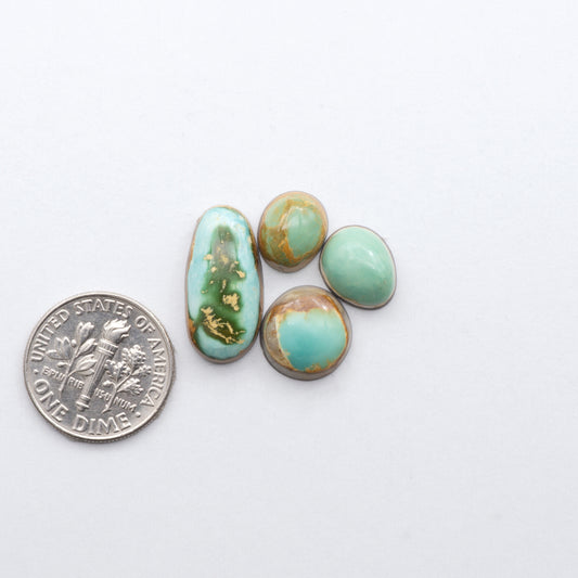 Natural Royston Turquoise cabochons are renowned for their unique shades of green, blues, making these cabochons a popular choice for jewelry makers.