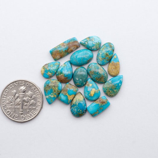 South Hill Turquoise cabochons perfect for jewelry making or collecting.