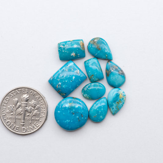 South Hill Turquoise cabochons perfect for jewelry making or collecting.