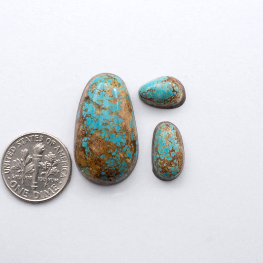 Number 8 Turquoise Cabochons have been carefully selected for their quality and unique appearance. 