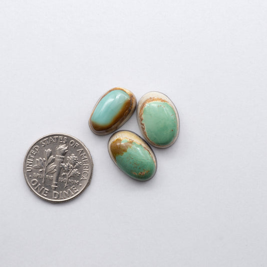 Natural Royston Turquoise is renowned for its unique shades of green and blue, making the cabochons a popular choice for jewelry makers.