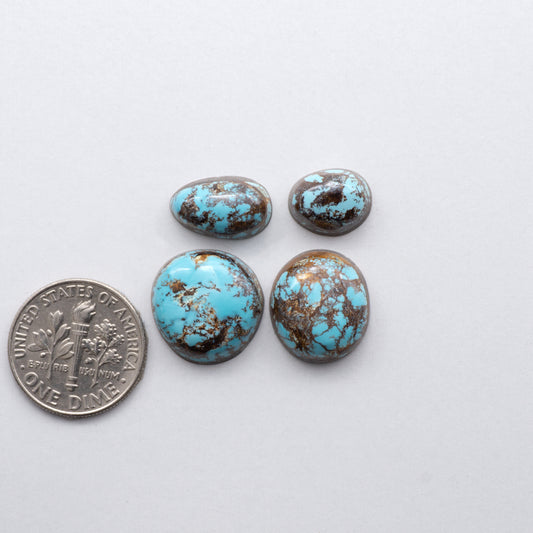 Natural Royston Turquoise is renowned for its unique shades of green and blue, making the cabochons a popular choice for jewelry makers.