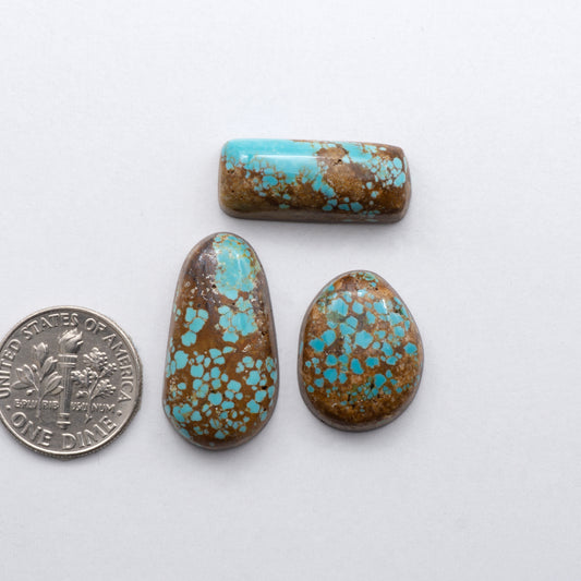 Number 8 Turquoise Cabochons have been carefully selected for their quality and unique appearance. 