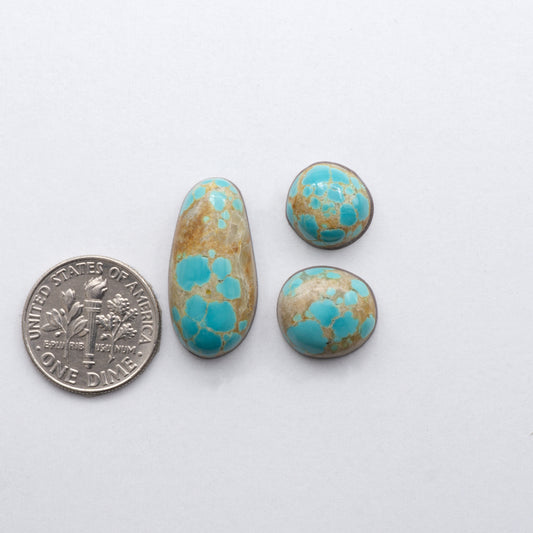 Number 8 Turquoise Cabochons have been carefully selected for their quality and unique appearance. 