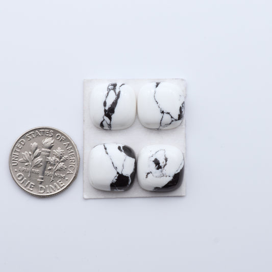 Crafted by skillful hands, these calibrated White Buffalo Cabochons are meticulously cut and polished from composite material, resulting in a breathtaking and long-lasting gemstone. 