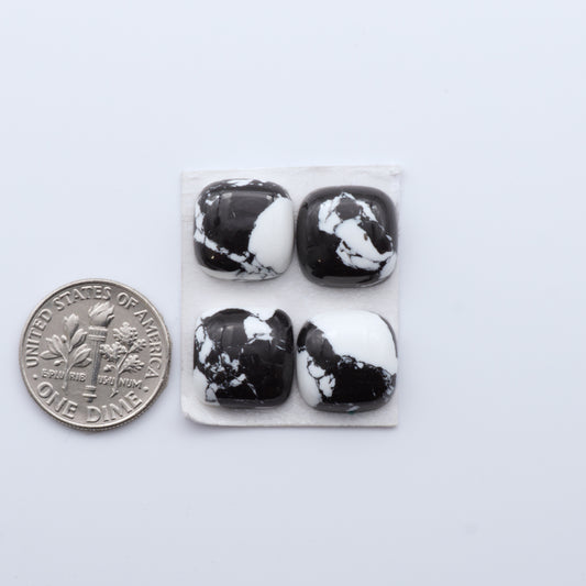 Crafted by skillful hands, these calibrated White Buffalo Cabochons are meticulously cut and polished from composite material, resulting in a breathtaking and long-lasting gemstone. 