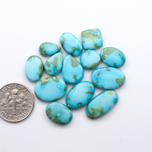 Gorgeous Sonoran South Hill Turquoise cabochons perfect for jewelry making or collecting. 