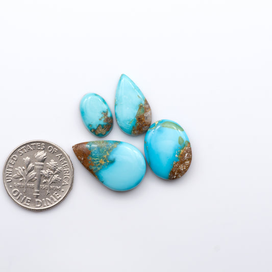 Gorgeous Sonoran South Hill Turquoise cabochons perfect for jewelry making or collecting. 