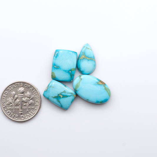 Gorgeous Sonoran South Hill Turquoise cabochons perfect for jewelry making or collecting. 