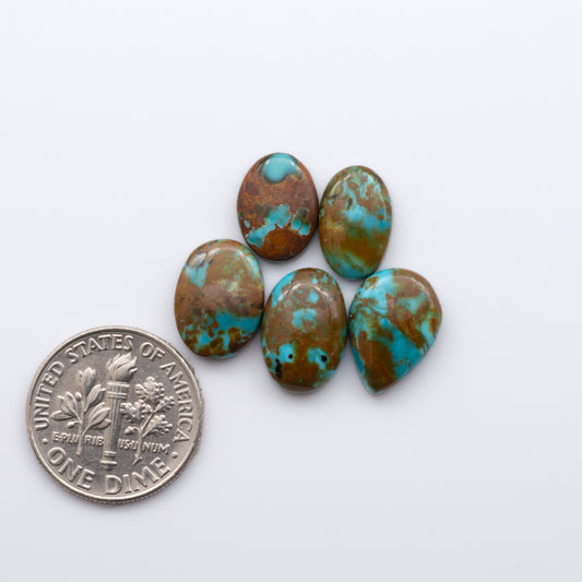 Add a touch of unique beauty to your collection with our stunning Pilot Mountain Turquoise cabochons.