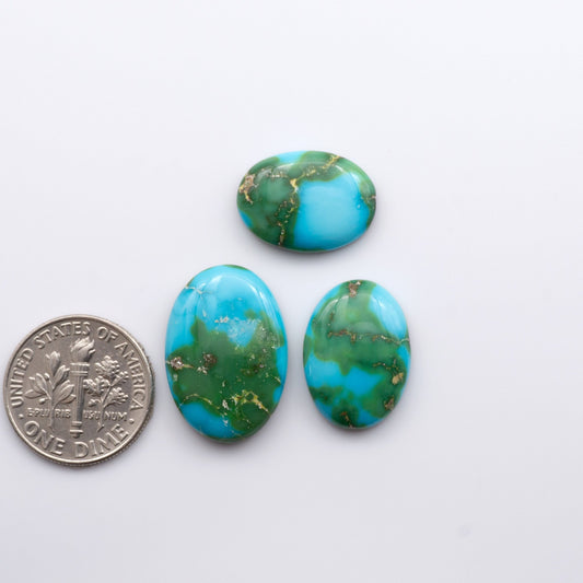 Discover the unique beauty of Sonoran Mountain Turquoise. This rare gemstone showcases a stunning blend of blue and green hues.