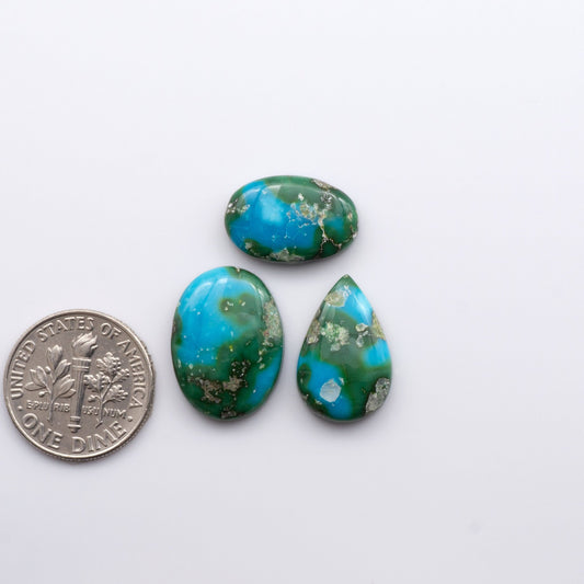 Discover the unique beauty of Sonoran Mountain Turquoise. This rare gemstone showcases a stunning blend of blue and green hues.