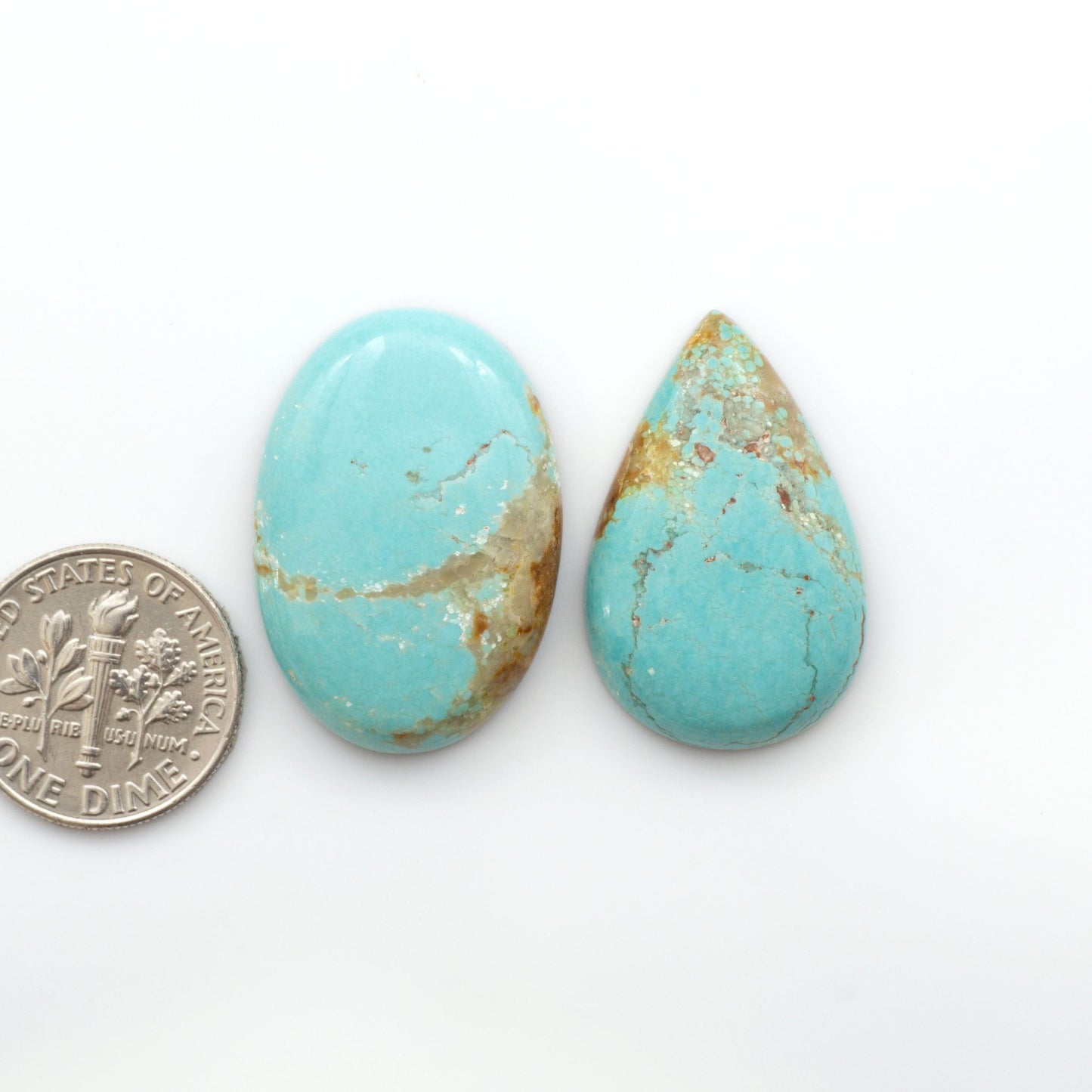 Number 8 Turquoise Cabochons have been carefully selected for their quality and unique appearance. 