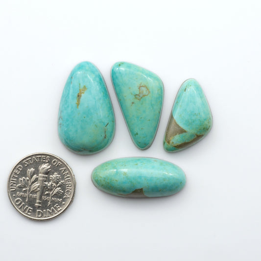 Experience the beauty of our stunning Turquoise Mountain Cabochons. With their distinctive blue and green color, these cabochons are perfect for adding a touch of natural elegance to any jewelry piece.&nbsp;