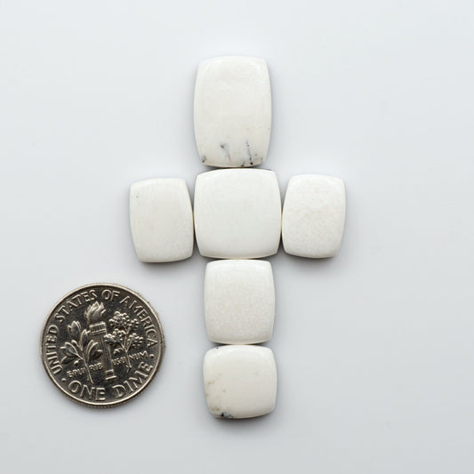 Our Natural White Buffalo Stone Cabochons are semi-precious gemstones cut into shapes ideal for jewelry-making, crafting and are backed for added strength.