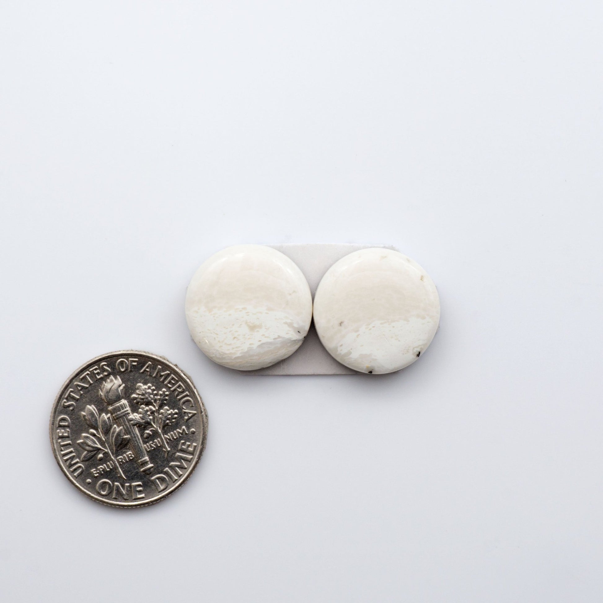 Our Natural White Buffalo Stone Cabochons are semi-precious gemstones cut into shapes ideal for jewelry-making, crafting and are backed for added strength. 