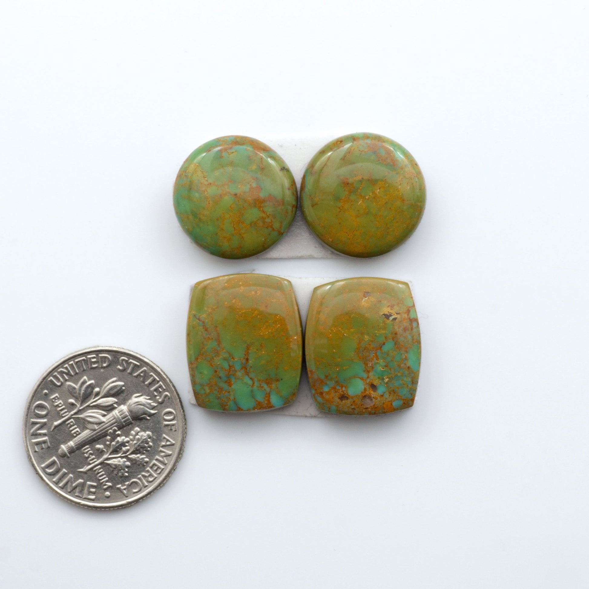 Experience the beauty of our stunning Turquoise Mountain Cabochons. With their distinctive blue and green color, these cabochons are perfect for adding a touch of natural elegance to any jewelry piece.