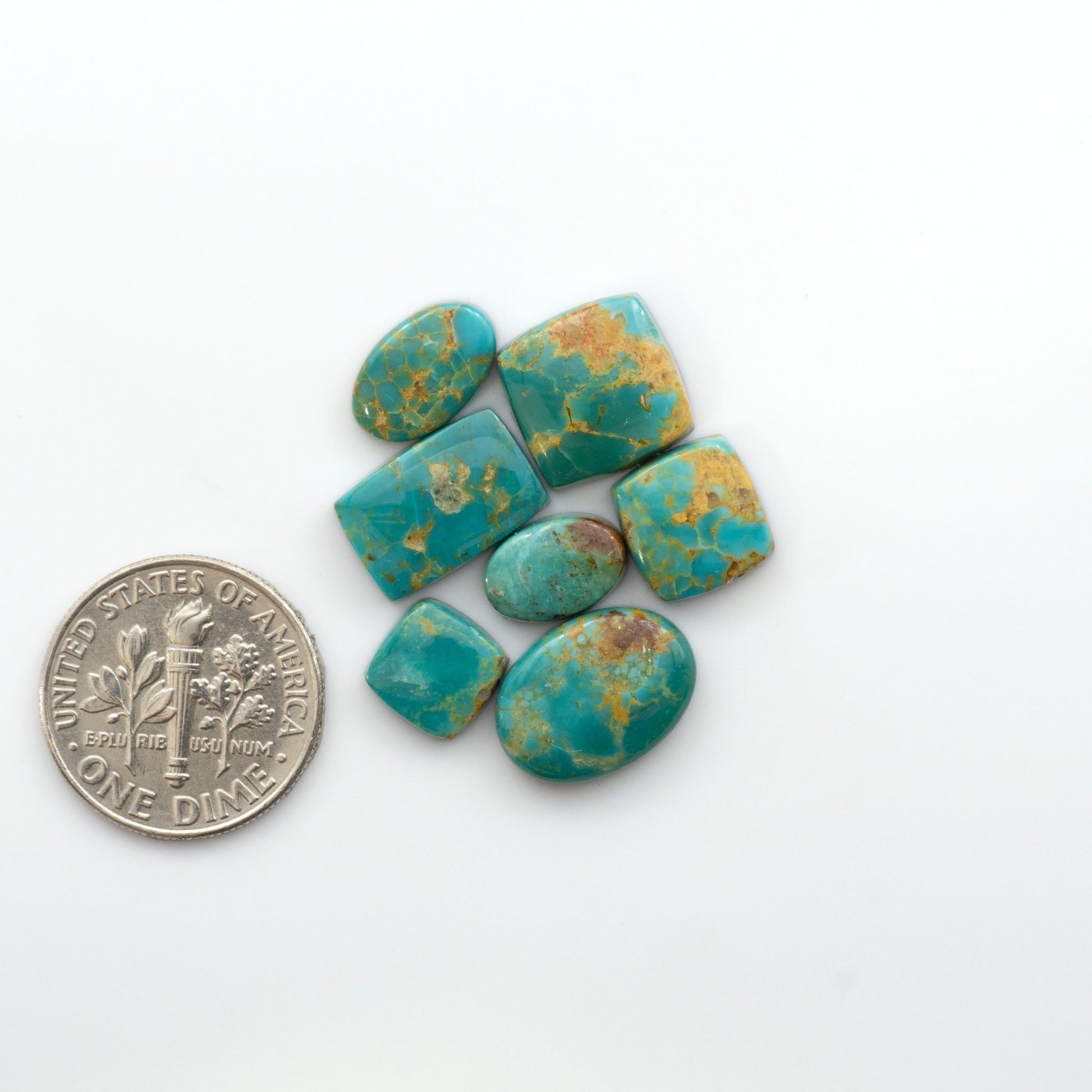 Experience the beauty of our stunning Turquoise Mountain Cabochons, with their distinctive blue and green color, these cabochons are perfect for adding a touch of natural elegance to any jewelry piece.