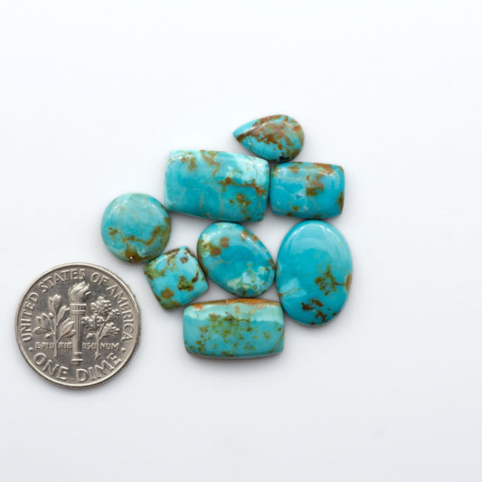 Add a touch of unique beauty to your collection with our stunning Pilot Mountain Turquoise Cabochons. 