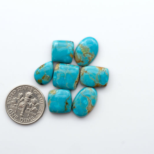 Add a touch of unique beauty to your collection with our stunning Pilot Mountain Turquoise Cabochons. 