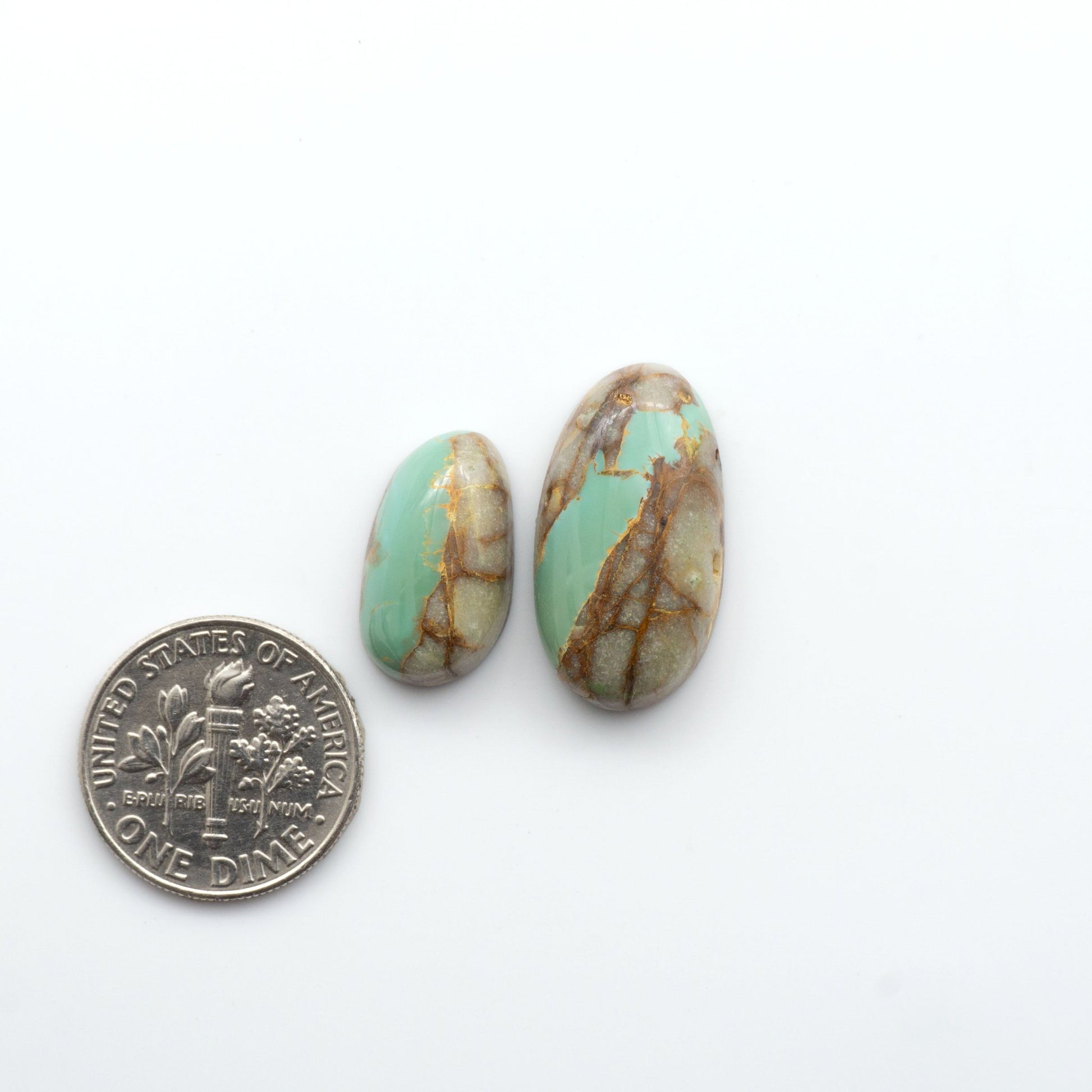 Natural Royston Turquoise is renowned for its unique shades of green and blue, making these cabochons a popular choice for jewelry makers. 