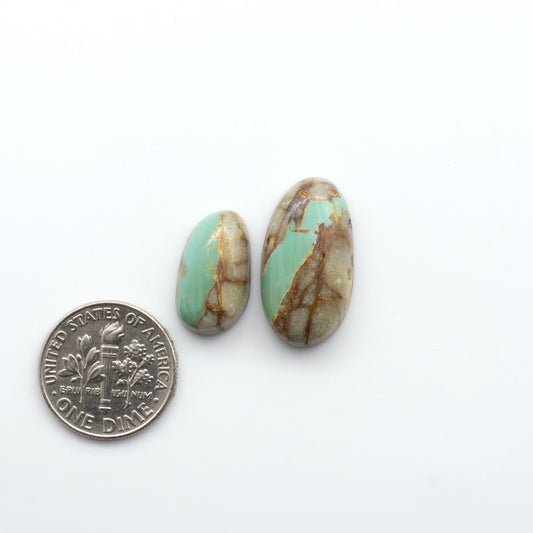 Natural Royston Turquoise is renowned for its unique shades of green and blue, making these cabochons a popular choice for jewelry makers. 