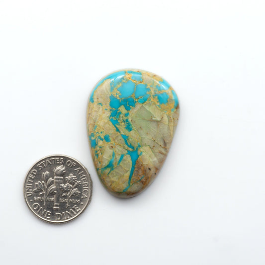 Natural Royston Turquoise is renowned for its unique shades of green and blue, making these cabochons a popular choice for jewelry makers. 