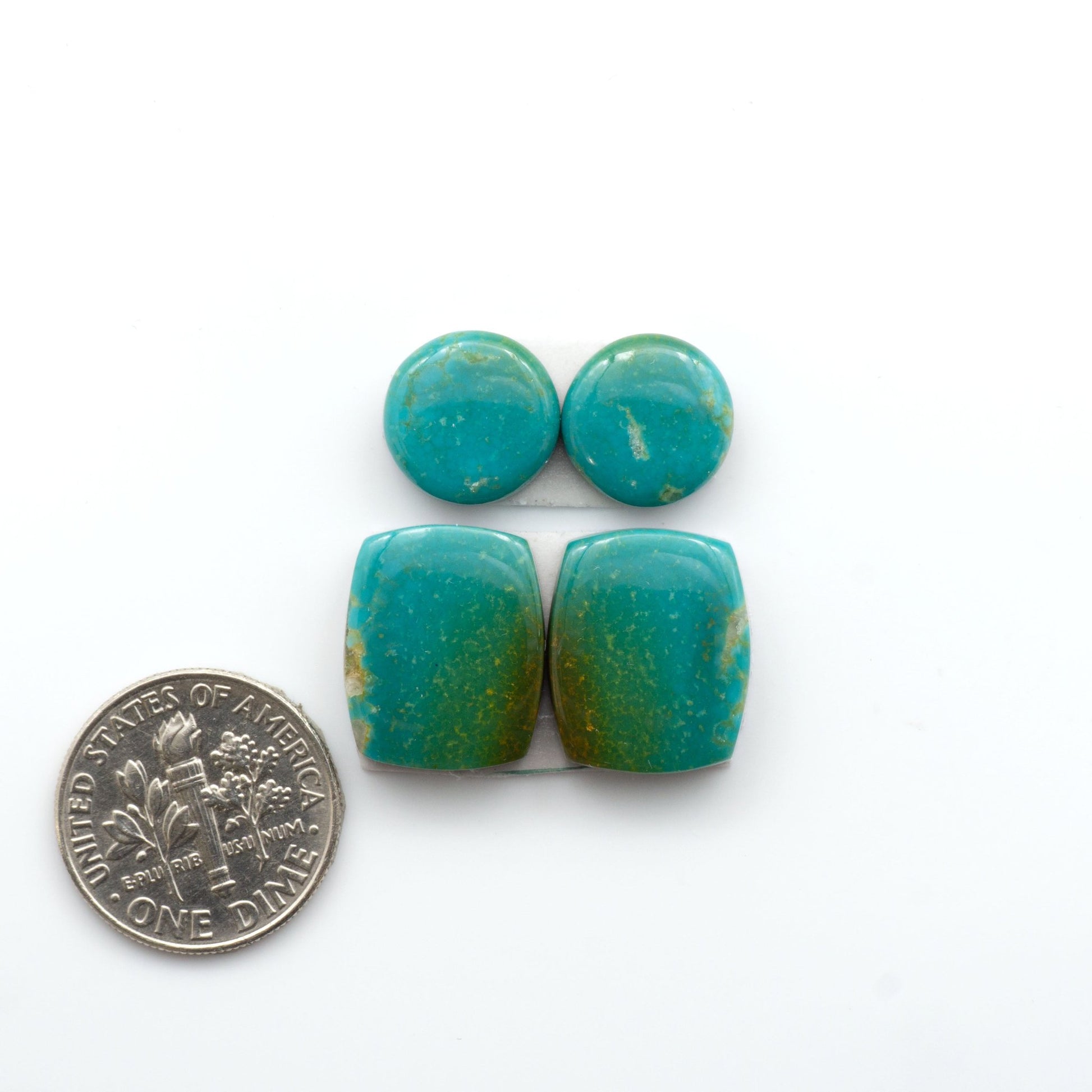 Experience the beauty of our stunning Turquoise Mountain Cabochons. With their distinctive blue and green color, these cabochons are perfect for adding a touch of natural elegance to any jewelry piece.