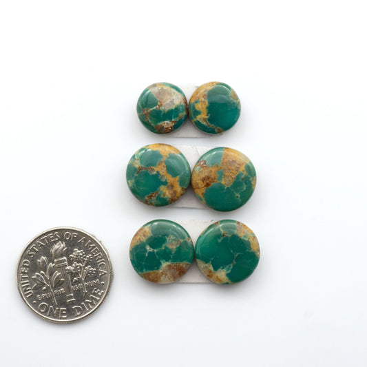 Experience the beauty of our stunning Turquoise Mountain Cabochons. With their distinctive blue and green color, these cabochons are perfect for adding a touch of natural elegance to any jewelry piece.