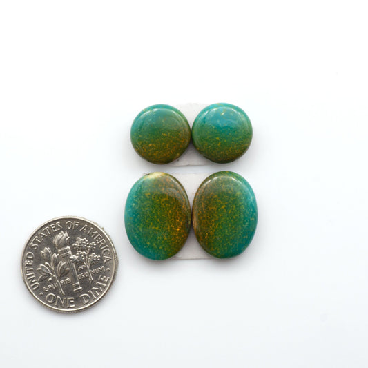 Experience the beauty of our stunning Turquoise Mountain Cabochons. With their distinctive blue and green color, these cabochons are perfect for adding a touch of natural elegance to any jewelry piece.