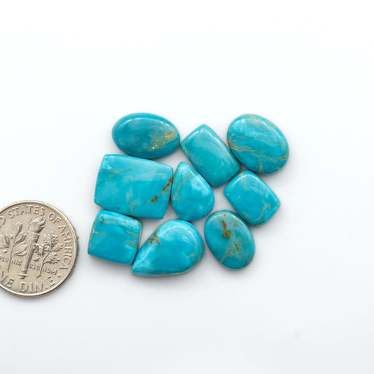 Add a touch of unique beauty to your collection with our stunning Pilot Mountain Turquoise cabochons.