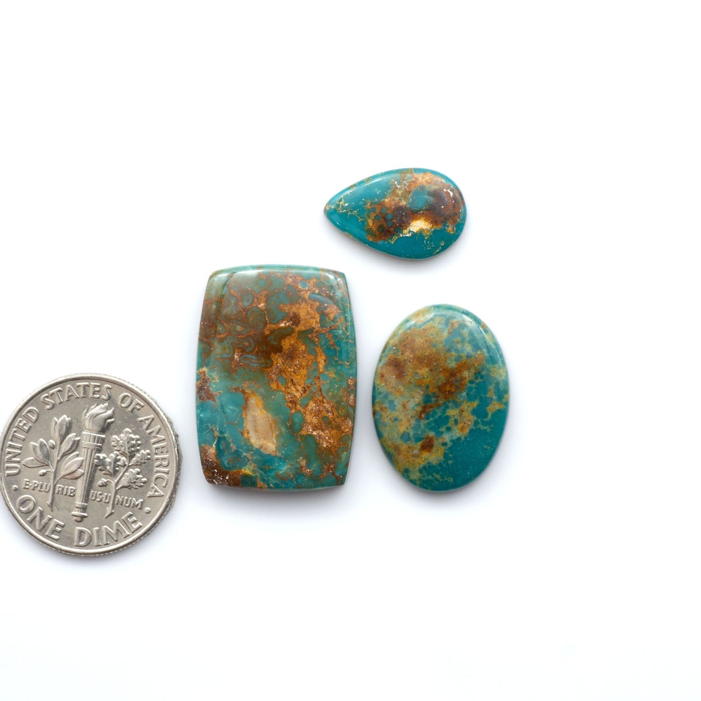 Natural Royston Turquoise is renowned for its shades of green and blue.