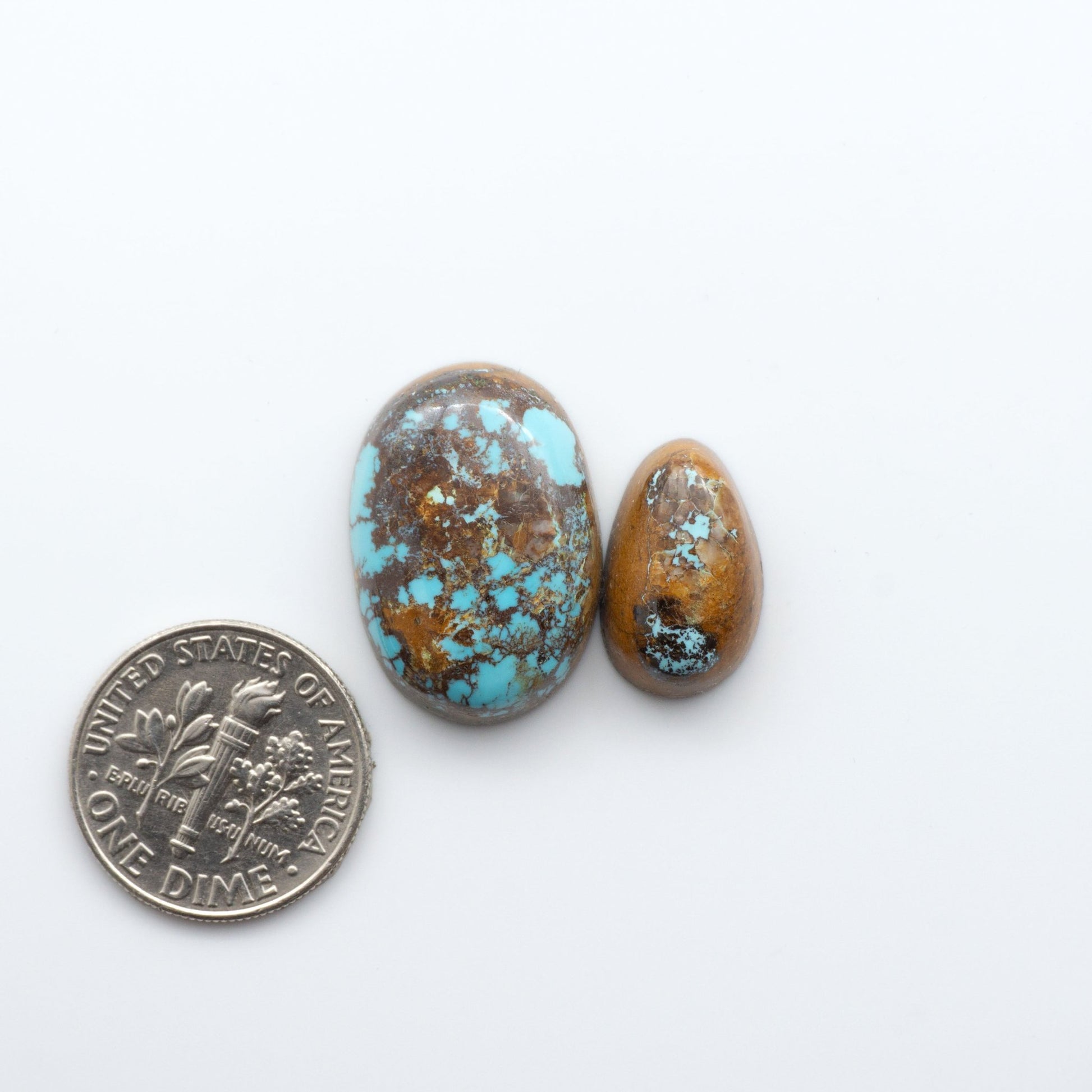 Natural Royston Turquoise is renowned for its shades of green and blue. 