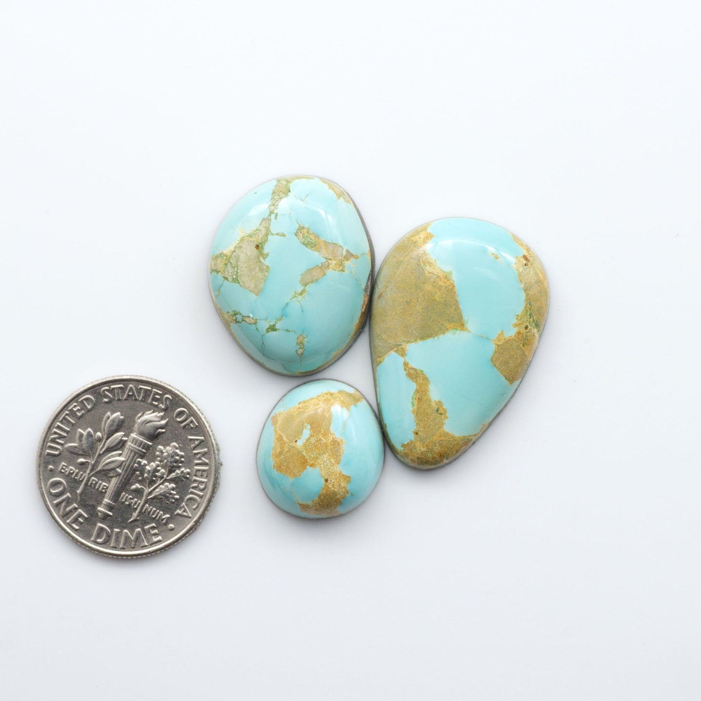 Natural Royston Turquoise is renowned for its shades of green and blue. 