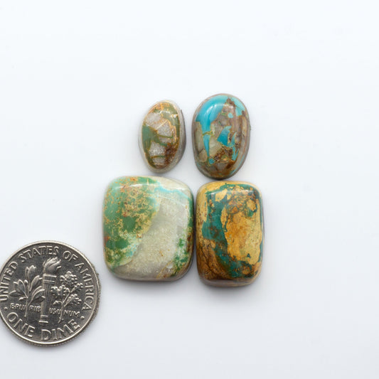 Natural Royston Turquoise is renowned for its shades of green and blue. 