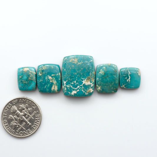 Natural Royston Turquoise is renowned for its shades of green and blue. This unique gemstone offers natural variations in color and matrix, making each piece truly unique.