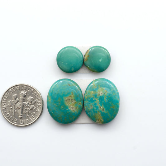 Experience the beauty of our stunning Turquoise Mountain Cabochons, with their distinctive blue and green color, these cabochons are perfect for adding a touch of natural elegance to any jewelry piece.