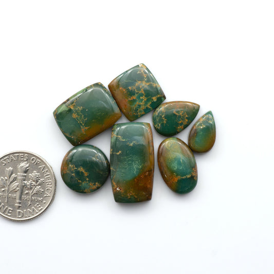 Experience the beauty of our stunning Turquoise Mountain Cabochons, with their distinctive blue and green color, these cabochons are perfect for adding a touch of natural elegance to any jewelry piece.