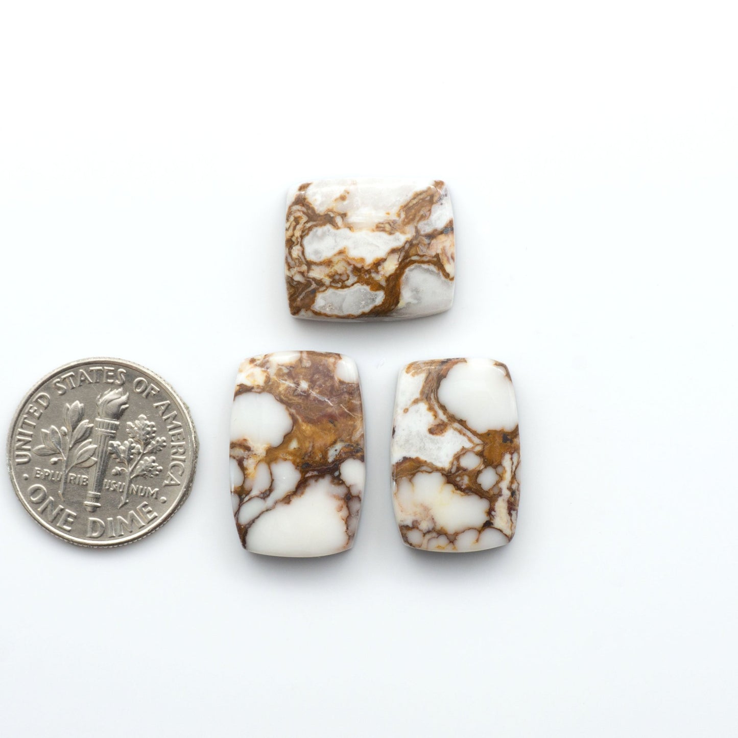 Wild Horse Cabochons are a magnificent addition to any collection. These natural magnesite stones feature an intricate design that will add beauty to any jewelry design.