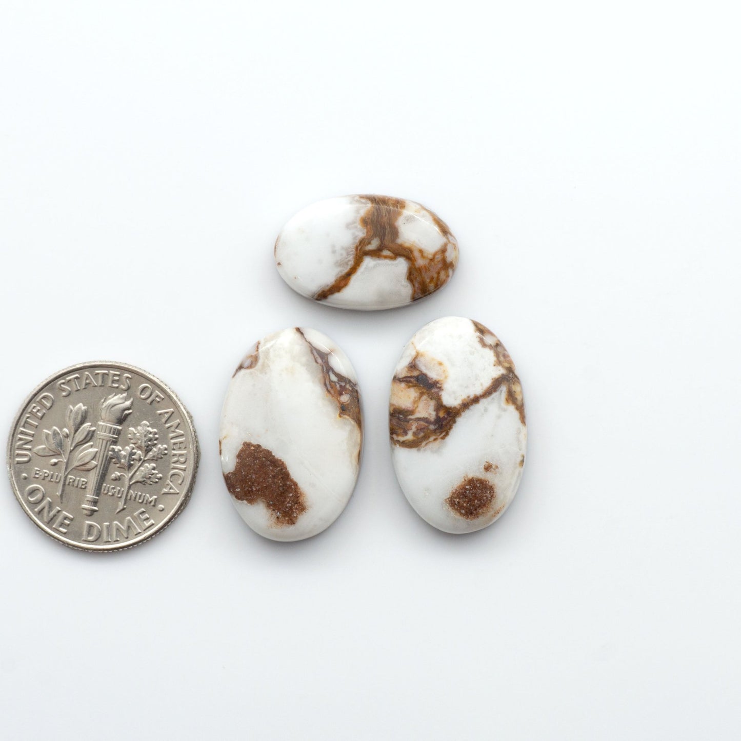 Wild Horse Cabochons are a magnificent addition to any collection. These natural magnesite stones feature an intricate design that will add beauty to any jewelry design.