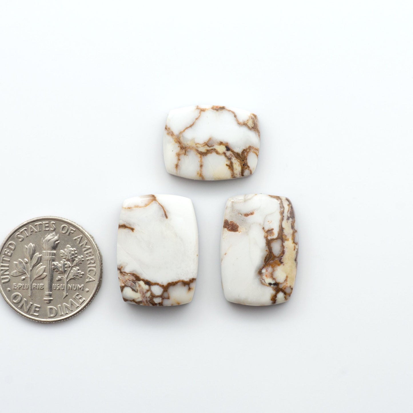 Wild Horse Cabochons are a magnificent addition to any collection. These natural magnesite stones feature an intricate design that will add beauty to any jewelry design.