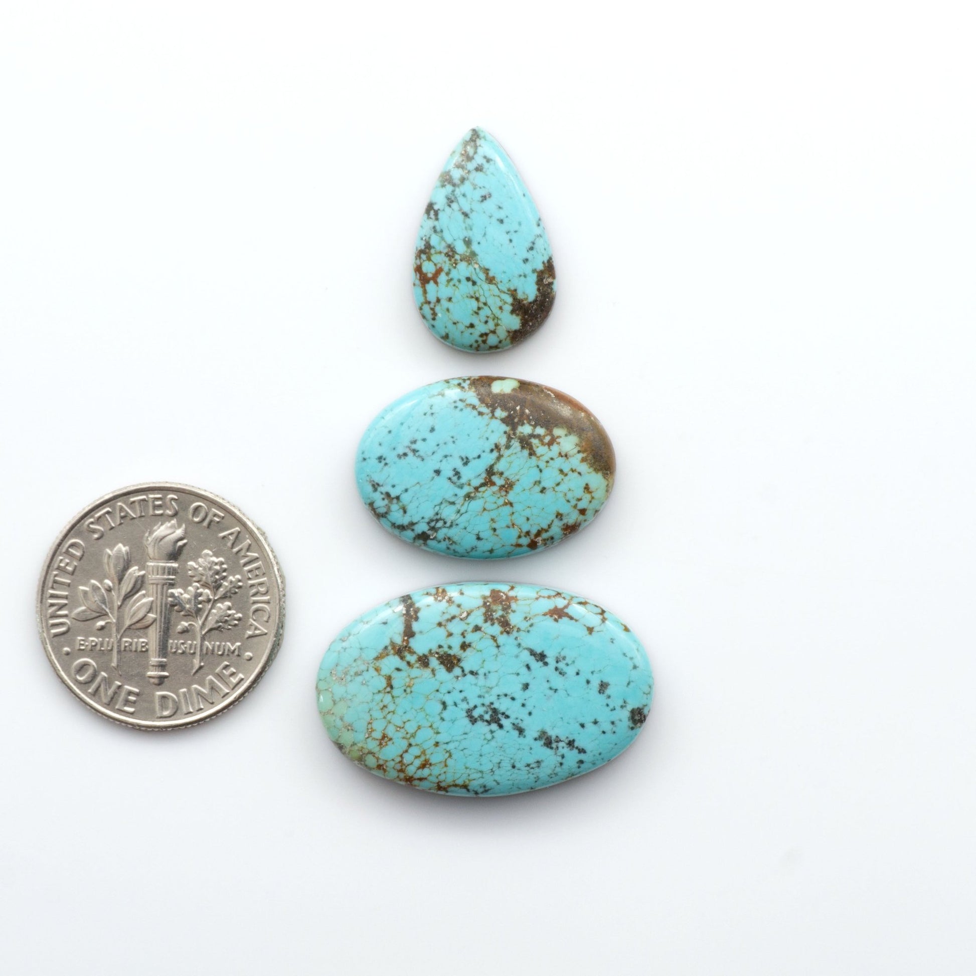 Number 8 Turquoise Cabochons have been carefully selected for their quality and unique appearance. 