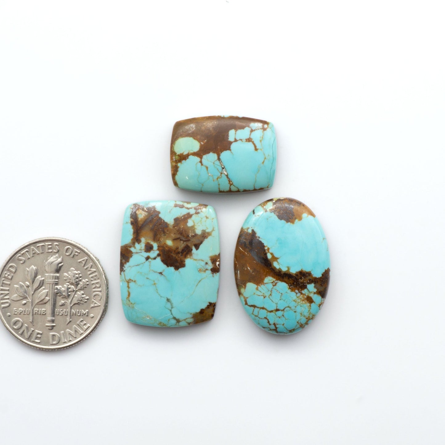 Number 8 Turquoise Cabochons have been carefully selected for their quality and unique appearance. 