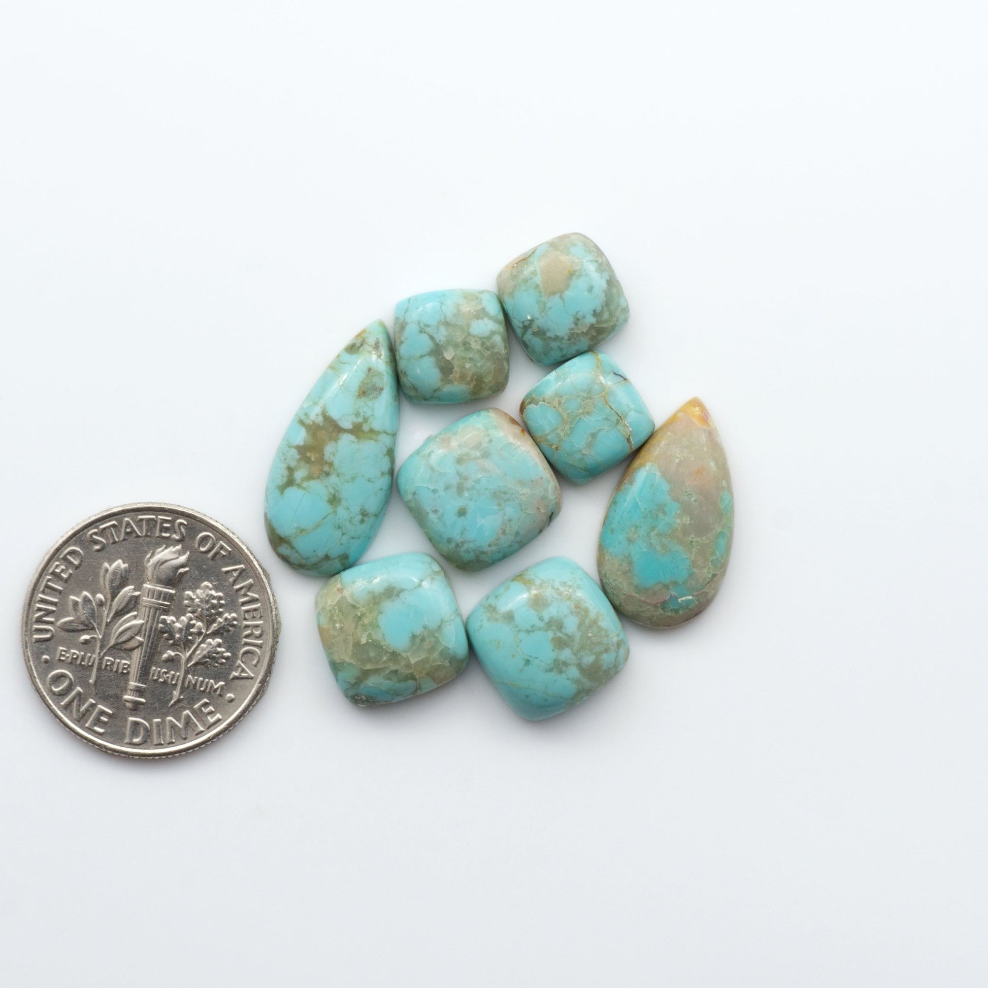 Add a touch of unique beauty to your collection with our Pilot Mountain Turquoise cabochons. 