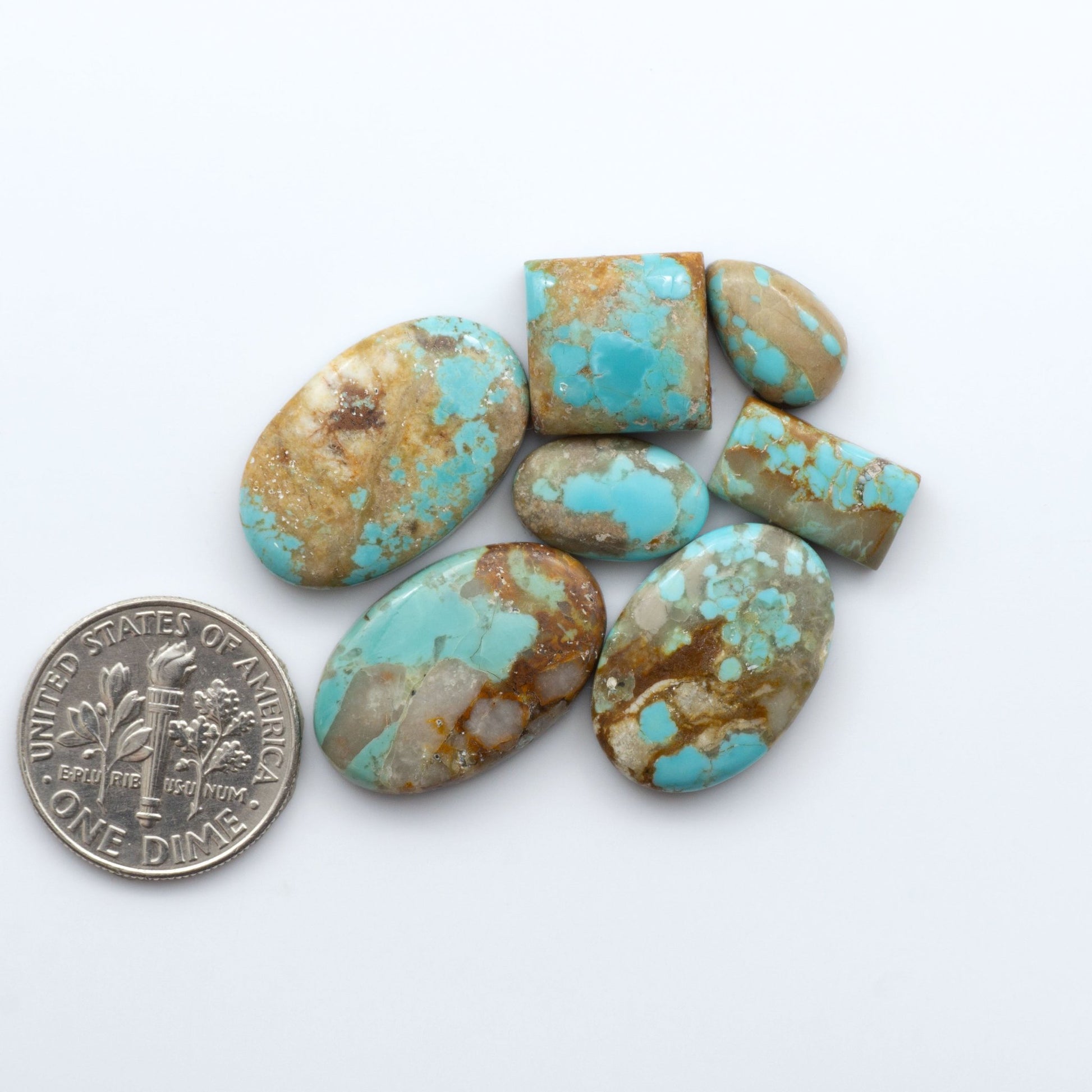 Number 8 Turquoise Cabochons have been carefully selected for their quality and unique appearance