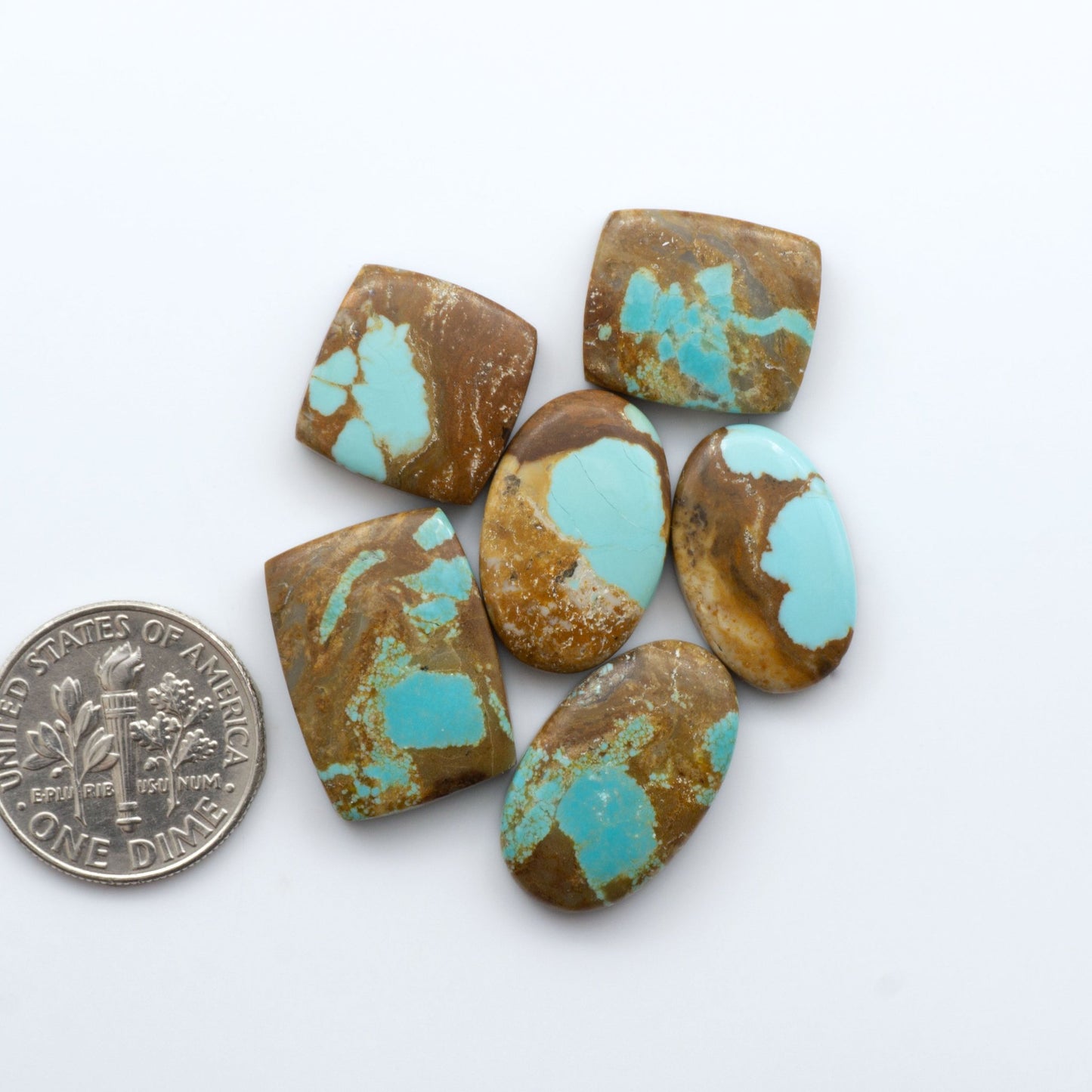 Number 8 Turquoise Cabochons have been carefully selected for their quality and unique appearance