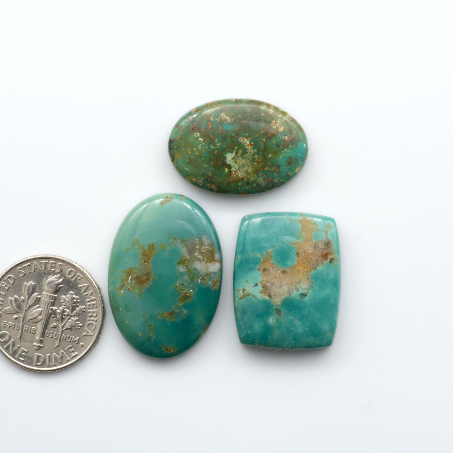 our stunning Turquoise Mountain Cabochons, with their distinctive blue and green color, are perfect for adding a touch of elegance to any jewelry piece.