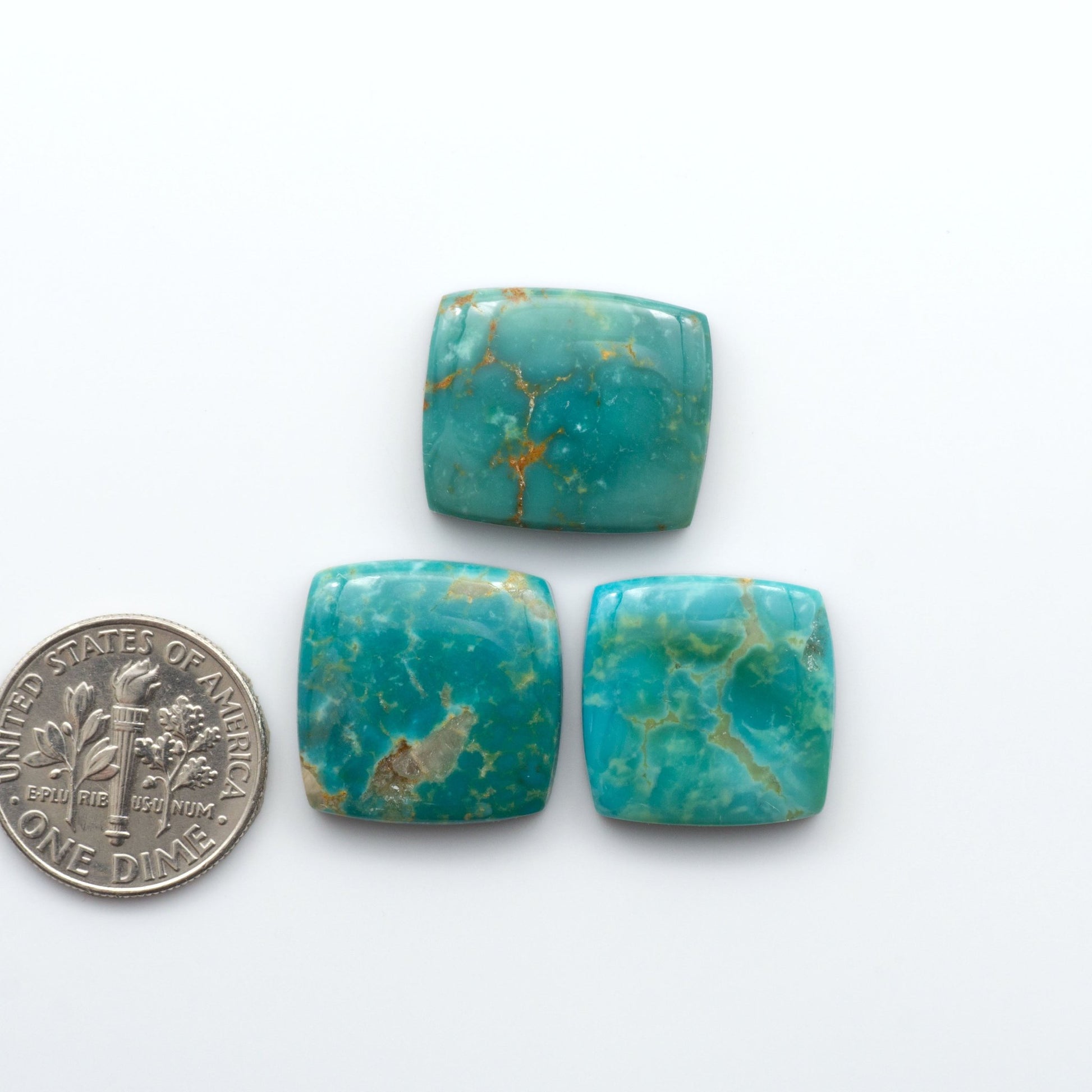 Experience the beauty of Turquoise Mountain Cabochons. With their distinctive blue and green color, these gemstones are perfect for any jewelry piece.